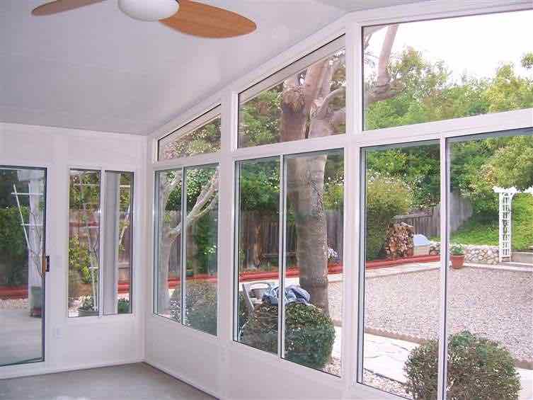 Sunroom with Gable Roof Custom Built Installation Contractor Newport Beach